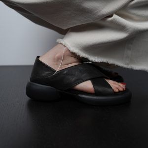 Thick-Soled Casual Sandals for Women, Lightweight Genuine Leather Summer Beach Shoes, Short-Height Increasing Vacation Footwear