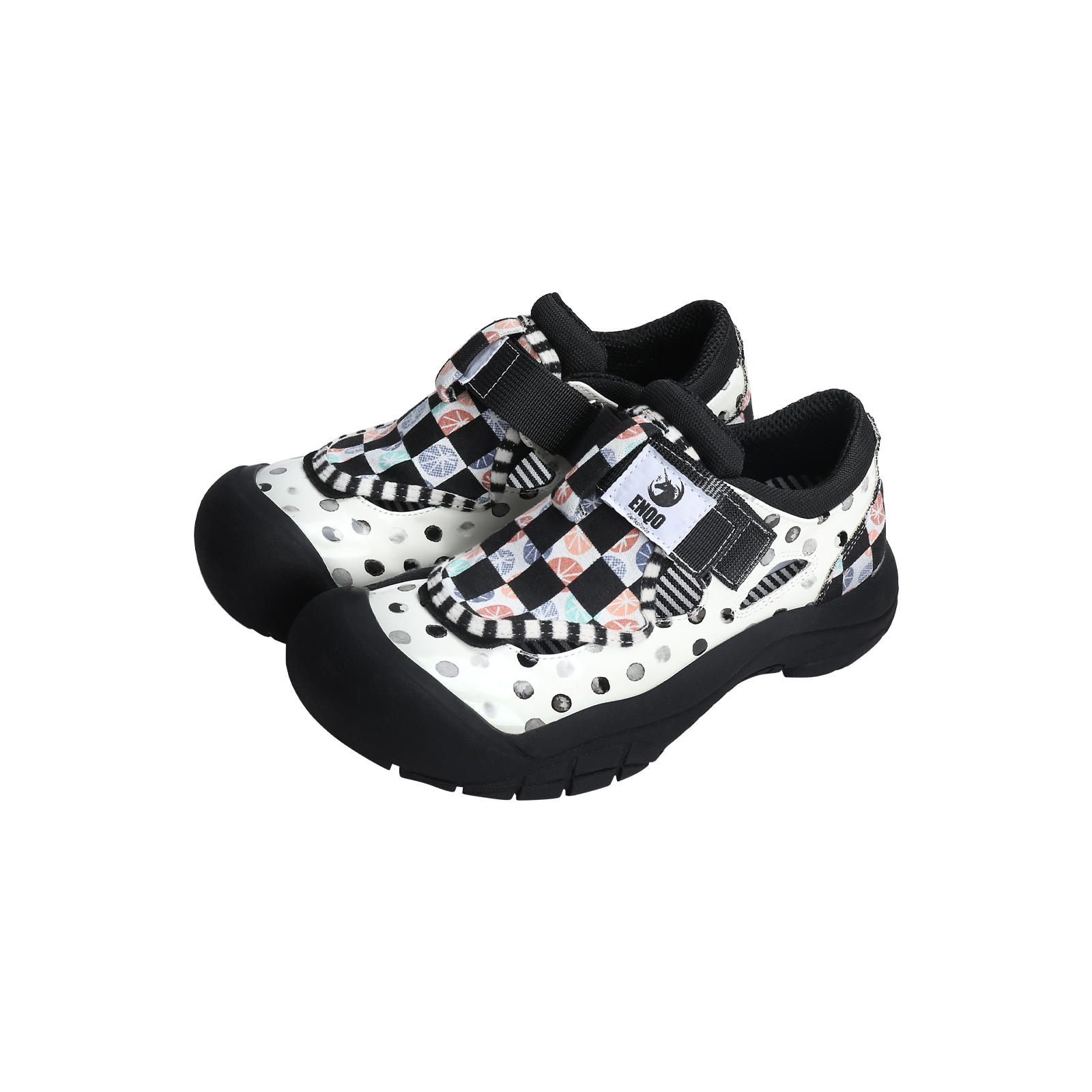 Thick-Soled Ugly Cute Big-Head Velcro Dad Shoes for Women – 2025 Spring/Summer Niche Flats in Y2K Style