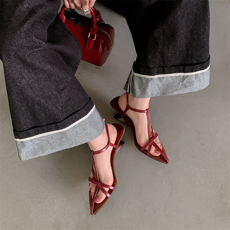 Thin Strap High-Heeled Sandals for Women - Niche European & American Style, 2024 Roman Vacation Shoes, Trendy Summer Footwear