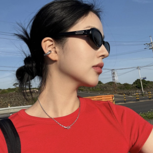 Trendy 2024 Oval Cat Eye Sunglasses for Women with Interchangeable Accessories, Stylish GM Sunglasses, Y2K Fashion Statement