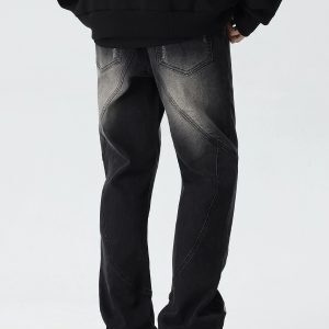 Trendy American High Street Flared Jeans for Men and Women - Loose Fit Button Pants, Y2K Style