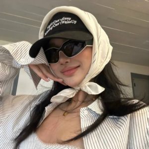 Trendy Black and White Color-Block Cat-Eye Sunglasses for Women - Retro European American Style, Fashionable Sun Protection