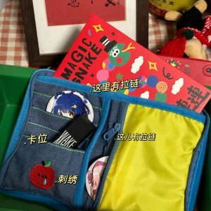 Trendy Cartoon Mini Handheld Coin Purse for Girls - Creative ID Card Storage Bag for Outings and Everyday Use