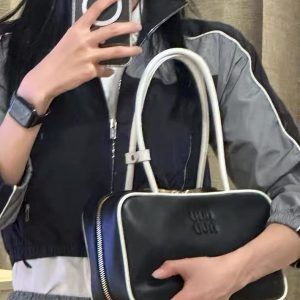 Trendy Color Block Boston Briefcase Handbag - Women's Shoulder Bag for Internet Celebrities - 2025 Fashion Statement