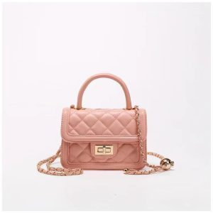 Trendy Diamond-Patterned Chain Crossbody Bag - High-Quality French Chic Small Square Women's Bag for Versatile Casual Style