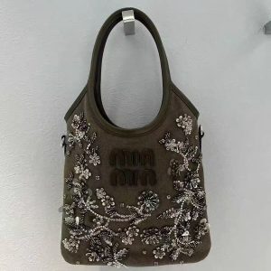 Trendy Embroidered Sequin Mini Tote Handbag for Women - High-End Niche Design for Spring and Summer Fashion