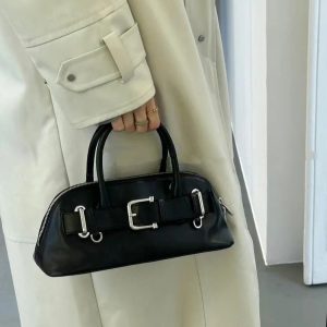 Trendy Half-Moon Belt Buckle Shell Crossbody Bag - Popular Korean Niche Design Small Fashion Handbag