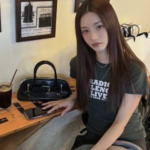 Trendy Half-Moon Belt Buckle Shell Crossbody Bag - Popular Korean Niche Design Small Fashion Handbag