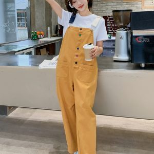 Trendy Japanese Style Dopamine Outfit Milk Fufu Suspenders Pants Jumpsuit Two-Piece Set for Women - Summer 2025 Youthful Fashion
