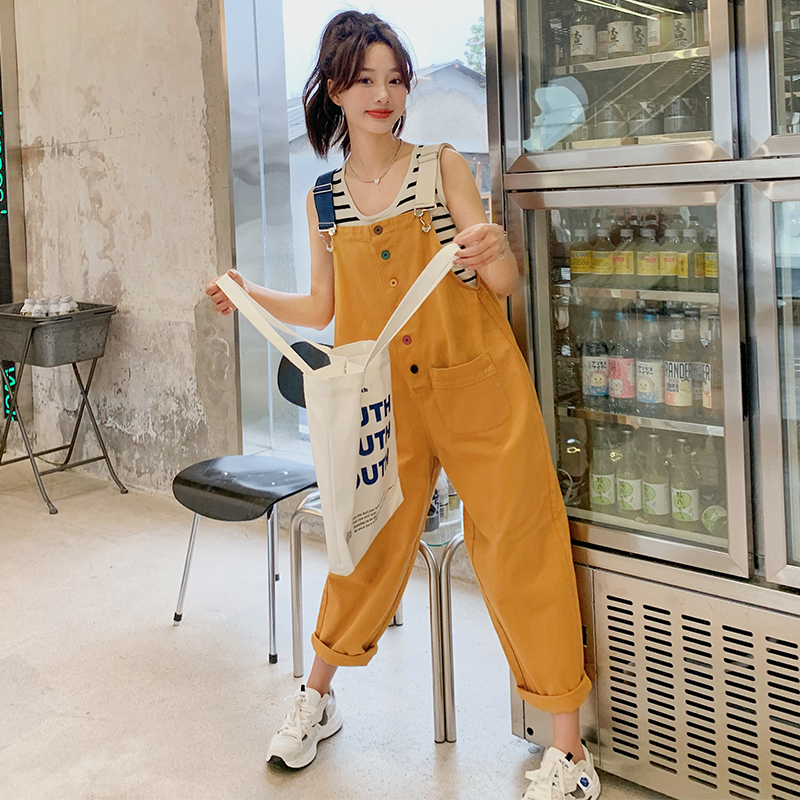 Trendy Japanese Style Dopamine Outfit Milk Fufu Suspenders Pants Jumpsuit Two-Piece Set for Women - Summer 2025 Youthful Fashion