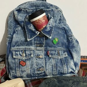 Trendy Large Capacity Denim Backpack for Students - Versatile Casual Design for Spring and Summer