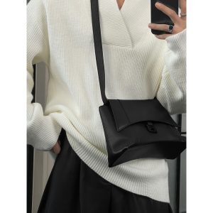 Trendy Minimalist Knitted Base Shirt - Loose Comfortable Versatile Autumn Style
