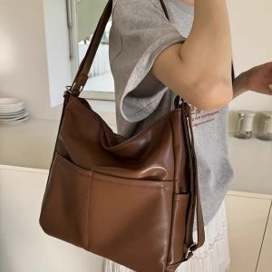 Trendy Minimalist Women's Bag 2025 - Large Capacity Soft Leather Shoulder & Backpack for Commuting, High-Quality Fashion Accessory