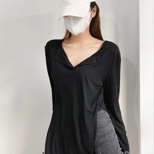 Trendy Multicolor Loose Long Sleeve Women's K-Pop Hip-Hop Jazz Top - Street Dance American Style Outerwear