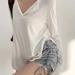 Trendy Multicolor Loose Long Sleeve Women's K-Pop Hip-Hop Jazz Top - Street Dance American Style Outerwear