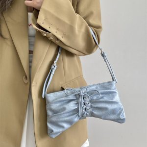 Trendy Pleated Underarm Bag for Women - High-End Feel Handheld Shoulder Small Bag, 2025 Niche Design