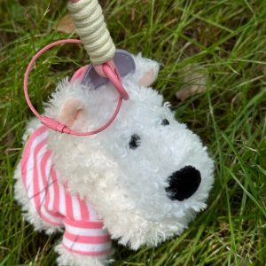Trendy West Highland White Terrier Plush Toy Bag Pendant Keychain for Car Accessories - Cute Dog Keyring