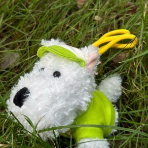 Trendy West Highland White Terrier Plush Toy Bag Pendant Keychain for Car Accessories - Cute Dog Keyring