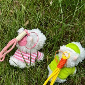 Trendy West Highland White Terrier Plush Toy Bag Pendant Keychain for Car Accessories - Cute Dog Keyring