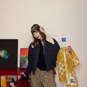 Trendy Winter American Style Lamb Wool Lapel Short Cotton Jacket for Couples - Warm Thick Cotton Coat for Cold Weather