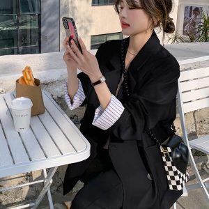 Trendy Women's Loose Blazer - High-End Casual Suit for Spring & Autumn 2025, Stylish Professional Outerwear