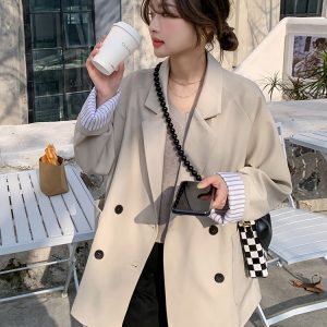 Trendy Women's Loose Blazer - High-End Casual Suit for Spring & Autumn 2025, Stylish Professional Outerwear