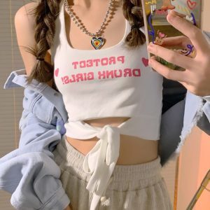 Trendy Y2K Jazz Dance Crop Top with Halter Neck Design for Music Festivals - Perfect Dance Outfit for Stylish Girls