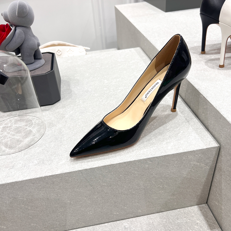 Ultra-High Heel Pointed Toe White Patent Leather Stiletto Slip-On Office Shoes for Women - Autumn Fashion Essential