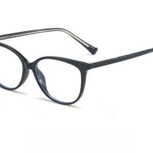Ultra-Light Retro Cat-Eye Eyeglasses Frame - Black Thin Edge Makeup-Free Prescription Glasses for Women - Y2K Style