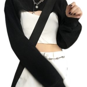 Ultra-Short Hip-Hop Crop Top for Women - American Street Style Jazz Dance Practice Shirt