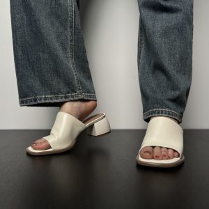 Ultra-Soft Sheepskin One-Strap Sandals for Women - Summer Chunky-Heeled Minimalist Outdoor Footwear