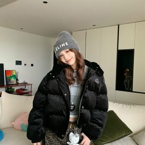 Unisex 2024 Winter Short Hooded Down Jacket - Loose Fit Cold-Resistant Warm Puffer Coat for Men and Women