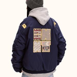 Unisex Ethnic Style Embroidered Padded Baseball Jacket - Vintage American Loose Fit Coat for Autumn Winter Fashion