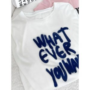Unisex Graffiti Letter Print Long Sleeve T-Shirt - Dragon Dada Summer Lazy Style Versatile Loose Lightweight Top