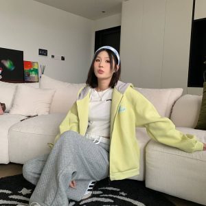 Unisex Minimalist Letter Print Hoodie - 2024 American Vintage Commuter Jacket, Loose Fit, Versatile Streetwear