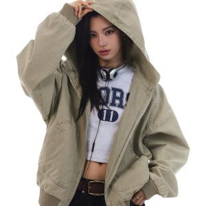 Unisex Retro Clean Fit Jacket - Versatile Casual Outerwear for American High Street Style