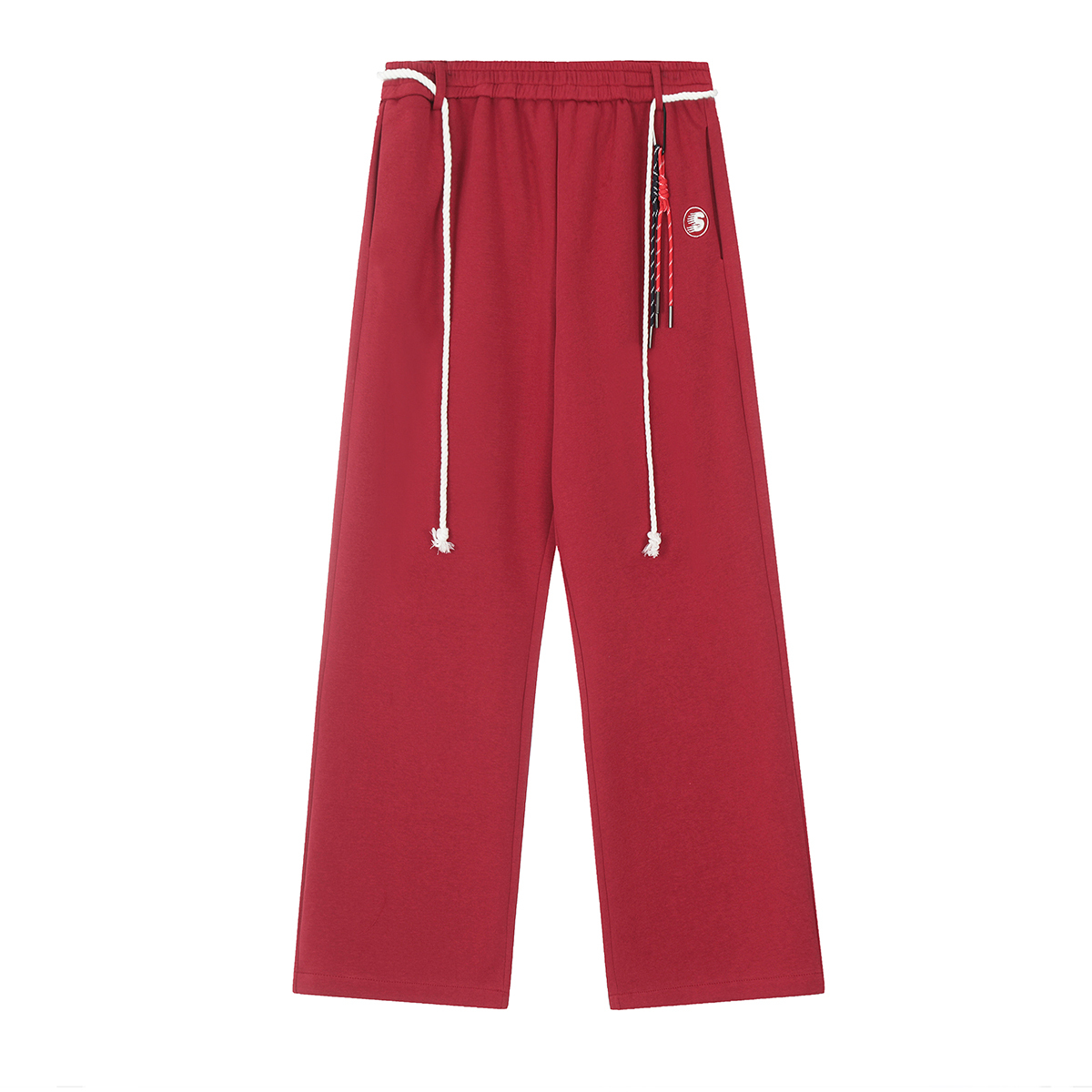Unisex Retro Hip-Hop Drawstring Sports Pants - Loose Wide-Leg Sweatpants for Street Dance and Casual Wear