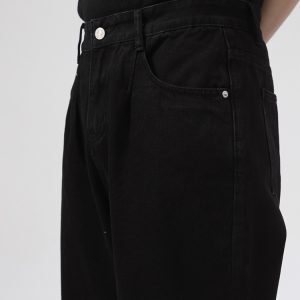 Unisex Straight-Leg Jeans - Loose-Fitting, Versatile Retro High Street Wide-Leg Pants for a Trendy 90s American Vibe