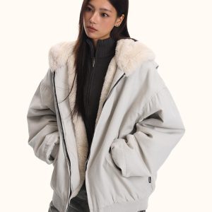 Unisex Thickened Fleece Jacket - Loose Fit Cotton Coat for Winter - Casual Cleanfit Outerwear
