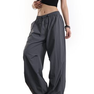 Unisex Vintage Paratrooper Cargo Pants, Loose American Style, Drapey Outdoor Tactical Pants for Men and Women