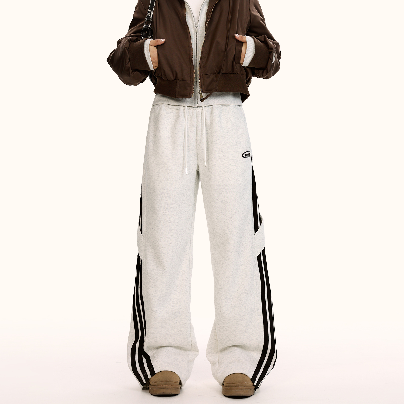 Unisex Vintage Striped Sweatpants - Loose Wide-Leg Straight-Leg Casual Pants for Street Dance and Trendy Sportswear