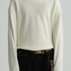 V-neck Jacquard Sweater in Snake Bone Print - Short Loose Fit, Daily Versatile Style for Effortless Y2K Fashion
