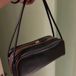 Versatile Color Block Splicing Handheld Shoulder Baguette Bag – Trendy 2025 Internet Celebrity Fashion for Stylish Girls