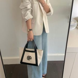 Versatile Large Capacity Canvas Tote Bag for Women - Fashionable Commuter Handheld & Shoulder Bag - 2025 Niche Design