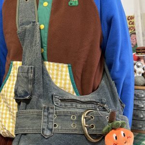 Versatile Retro Large-Capacity Denim Women's Shoulder Bag - Stylish Crossbody Commuter Tote for Students