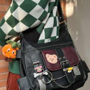 Versatile Retro PU Shoulder Crossbody Tote Bag for Women – Perfect for Students, Commuting, and Everyday Use