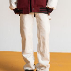 Versatile Unisex White Loose Straight Leg Jeans - High Street Trend Solid Color Pants for Effortless Style