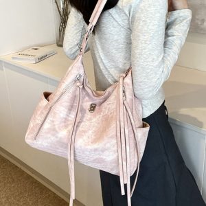 Versatile Women's Large Capacity Tote Bag, Crossbody Style for Summer 2024, Ideal for College Students and Commuting