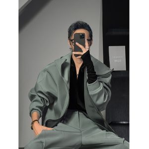 Vintage American Dragon Dadao Wide Hooded Jacket - Casual Autumn Zipper Hoodie for Sports and Streetwear Style