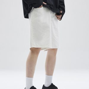 Vintage American Retro Summer Straight-Leg Five-Point Shorts for Men - Casual Versatile Niche Couples Style